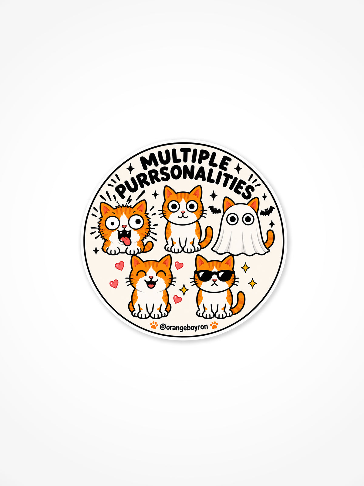 Multiple Purrsonalities - Sticker